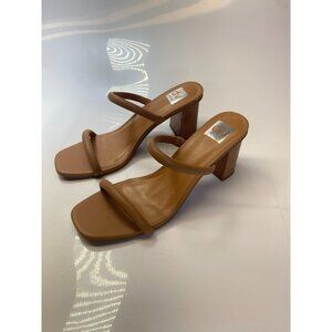 Dolce Vita Women's Noles Croc Nude Double Strap Halsty Heel Sandal Sz 11